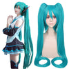 YOGFIT Hatsune Miku Straight Wig with Bangs and 2 Long 48