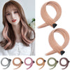 YOGFIT 24" 2PCS Clip in Hair Extensions Long Colorful Straight Thick Hair Volume in One Clip Hairpiece