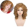 YOGFIT 70s 80s Disco Halloween Rocker Wig Long Blonde Curly Synthetic Wig