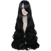 Jeanne Women's Long Wavy Curly Wigs with Bangs for Halloween Costume Cosplay Party