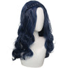 YOGFIT Women's Long Dark Blue Wavy Wig Synthetic Wig