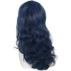 YOGFIT Women's Long Dark Blue Wavy Wig Synthetic Wig