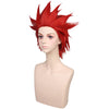 YOGFIT Red Wig for Kirishima Halloween Costume Party Men's Anime Short Spiky Synthetic Cosplay Wig