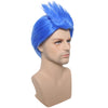 YOGFIT Blue Wig Halloween Costume Party Cosplay Wig Men's Underworld Father Short Hair