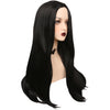 YOGFIT Women's Long Straight Black Wig Synthetic Cosplay Wig