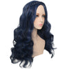 YOGFIT Women's Long Dark Blue Wavy Wig Synthetic Wig