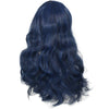 YOGFIT Women's Long Dark Blue Wavy Wig Synthetic Wig