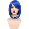 YOGFIT Blue Wig for Coraline Cosplay Women's Fantasy Short Straight Bob Wig with Bangs