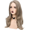 YOGFIT Brown with Blonde Highlights Wig Long Wavy Middle Part Wigs