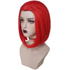 YOGFIT Women's Teen Superhero Red Straight Wig with Widow's Peak Synthetic Wig