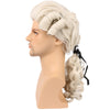 YOGFIT Men's Colonial Long Wavy Blonde Wig Judge Lawyer Politician for Halloween Costume Party Cosplay