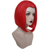 YOGFIT Women's Teen Superhero Red Straight Wig with Widow's Peak Synthetic Wig