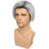 YOGFIT Men's Underworld Father Short Black Root to Silver Wig Synthetic Wig