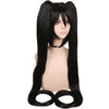 YOGFIT Hatsune Miku Straight Wig with Bangs and 2 Long 48" Ponytails