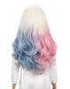 YOGFIT Blonde Villain with Pink and Blue Wig Cotton-Candy Colored Ombre Wig