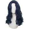 YOGFIT Women's Long Dark Blue Wavy Wig Synthetic Wig