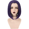 YOGFIT Women's Teen Superhero Purple Short Straight Wig with Widow's Peak Wig