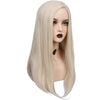 YOGFIT Women's Long Platinum Blonde Straight Wig Side Part Hair Synthetic Wig