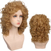 YOGFIT 70s 80s Disco Halloween Rocker Wig Long Blonde Curly Synthetic Wig