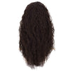 YOGFIT Dark Brown Wig Women's Tropical Island Long Wavy Curly Synthetic Wig