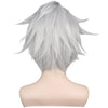 YOGFIT Silver White Wig for Hitsugaya Toushirou Cosplay Anime Unisex Short Spiky Hair Synthetic Wig