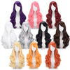 Jeanne Women's Long Wavy Curly Wigs with Bangs for Halloween Costume Cosplay Party