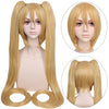 YOGFIT Hatsune Miku Straight Wig with Bangs and 2 Long 48" Ponytails