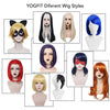 YOGFIT Women's Short Black Flip Wig 60's Bubble Flip Synthetic Halloween Cosplay Costume Wig???