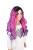 YOGFIT Princess Pink and Light Blue Ombre Streaks Cosplay Halloween Costume Party