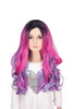 YOGFIT Princess Pink and Light Blue Ombre Streaks Cosplay Halloween Costume Party