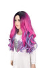 YOGFIT Princess Pink and Light Blue Ombre Streaks Cosplay Halloween Costume Party