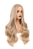 YOGFIT 27 Inch Honey Blonde Wig Long Curly Wavy Wig Synthetic Wig