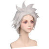 YOGFIT Silver White Wig for Hitsugaya Toushirou Cosplay Anime Unisex Short Spiky Hair Synthetic Wig