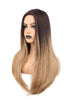 YOGFIT 25 Inch Blonde Ombre Wig Long Straight Wig Synthetic Wig for Women