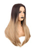 YOGFIT 25 Inch Blonde Ombre Wig Long Straight Wig Synthetic Wig for Women