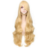 Jeanne Women's Long Wavy Curly Wigs with Bangs for Halloween Costume Cosplay Party