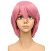 YOGFIT Men's Short Straight Pink Wig for Anime Spiky Cosplay Halloween Costume Party