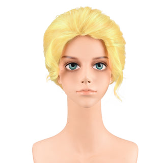 YOGFIT Men's Blonde Wig for Kira Yoshikage Cosplay Pull-Backed Synthetic Anime Wig