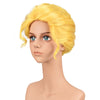 YOGFIT Men's Blonde Wig for Kira Yoshikage Cosplay Pull-Backed Synthetic Anime Wig