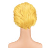 YOGFIT Men's Blonde Wig for Kira Yoshikage Cosplay Pull-Backed Synthetic Anime Wig