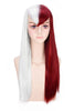 YOGFIT Half White Half Red Wig Todoroki Shouto Female Version Carnival BNHA Cosplay Wig