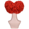 YOGFIT Red Queen of Heart Wig Women's Short Red Curly Wig Synthetic Cosplay Wig