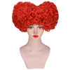 YOGFIT Red Queen of Heart Wig Women's Short Red Curly Wig Synthetic Cosplay Wig