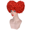 YOGFIT Red Queen of Heart Wig Women's Short Red Curly Wig Synthetic Cosplay Wig