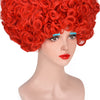 YOGFIT Red Queen of Heart Wig Women's Short Red Curly Wig Synthetic Cosplay Wig