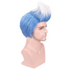 YOGFIT Blue and White Wig Men's Underworld Father Short Hair Synthetic Cosplay Wig