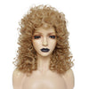 YOGFIT 70s 80s Disco Halloween Rocker Wig Long Blonde Curly Synthetic Wig